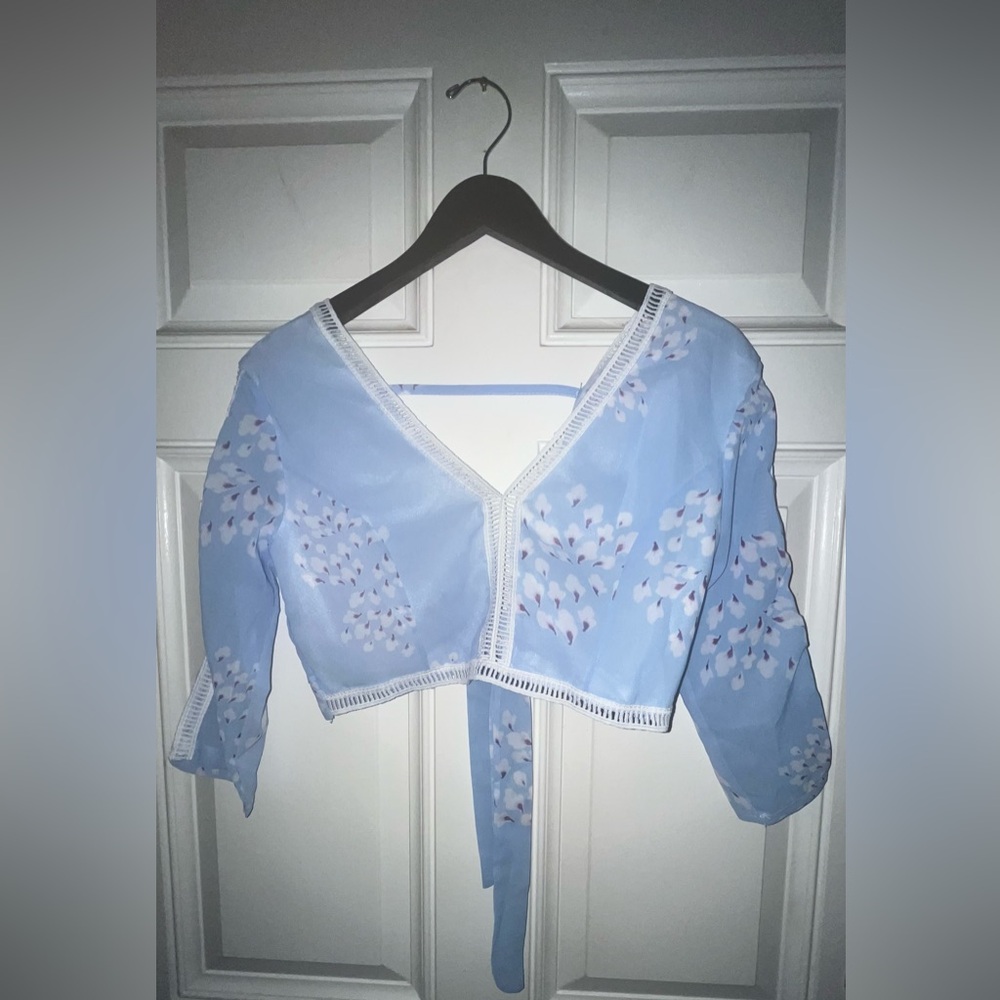 Sheer material crop